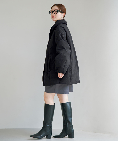 IENA(イエナ)の「《追加3/一部店舗限定カラーあり》ARTIROSA撥水テイラーコクーンダウン(ダウンジャケット/コート・レディース・チャコールグレー/ブラック・38/36/34)」の12枚目の写真