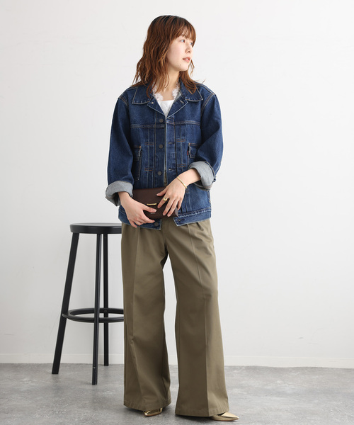 Levi's（リーバイス）の「LEVI'S/リーバイス MEN'S TYPE 2 トラッカージャケット（デニムジャケット・レディース・ブルー・MEDIUM/SMALL）」の2枚目の写真