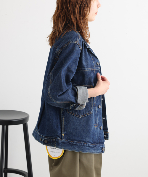 Levi's（リーバイス）の「LEVI'S/リーバイス MEN'S TYPE 2 トラッカージャケット（デニムジャケット・レディース・ブルー・MEDIUM/SMALL）」の4枚目の写真