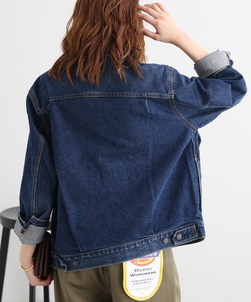 Levi's（リーバイス）の「LEVI'S/リーバイス MEN'S TYPE 2 トラッカージャケット（デニムジャケット・レディース・ブルー・MEDIUM/SMALL）」の5枚目の写真