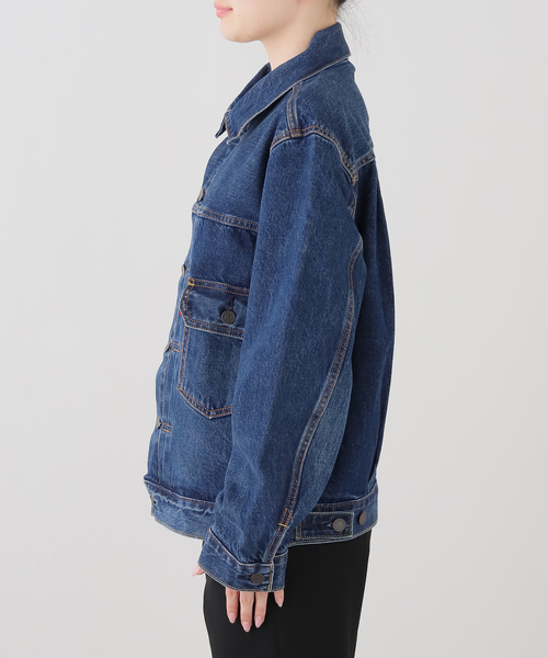 Levi's（リーバイス）の「LEVI'S/リーバイス MEN'S TYPE 2 トラッカージャケット（デニムジャケット・レディース・ブルー・MEDIUM/SMALL）」の9枚目の写真