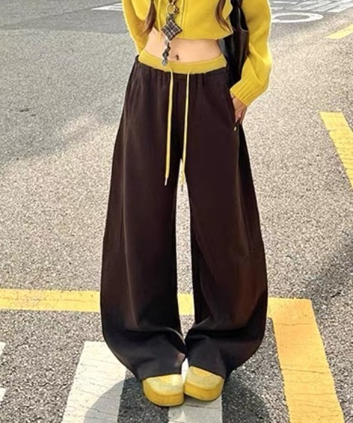 Vipoa(ヴィポア)の「Color layer loose sweat pants(スウェットパンツ・レディース・ライトグレー/グレー/ネイビー/ブラウン・FREE)」の8枚目の写真