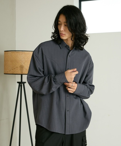 RAGEBLUE（レイジブルー）の「PINSTRIPE WESTERN SHIRTS/ピンストウエスタンシャツ（シャツ/ブラウス・メンズ・ブラック/ブラウン/グレー・LARGE/MEDIUM）」の16枚目の写真