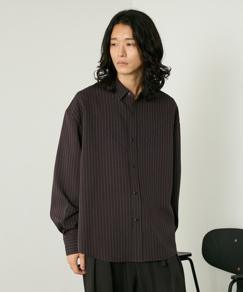 RAGEBLUE（レイジブルー）の「PINSTRIPE WESTERN SHIRTS/ピンストウエスタンシャツ（シャツ/ブラウス・メンズ・ブラック/ブラウン/グレー・LARGE/MEDIUM）」の13枚目の写真