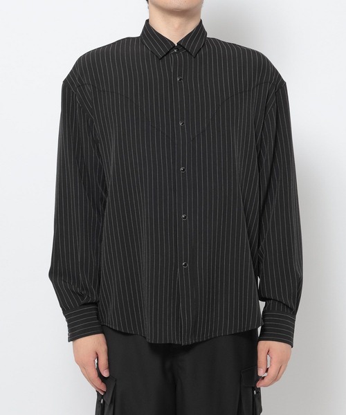 RAGEBLUE（レイジブルー）の「PINSTRIPE WESTERN SHIRTS/ピンストウエスタンシャツ（シャツ/ブラウス・メンズ・ブラック/ブラウン/グレー・LARGE/MEDIUM）」の7枚目の写真