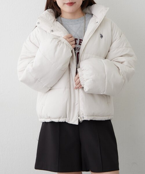 U.S. POLO ASSN.(ユーエスポロアッスン)の「【U.S. POLO ASSN.】【M/Lサイズ】フード中綿ブルゾン(ブルゾン・レディース・アイボリー/サックスブルー/ブラック・LARGE/MEDIUM)」の5枚目の写真