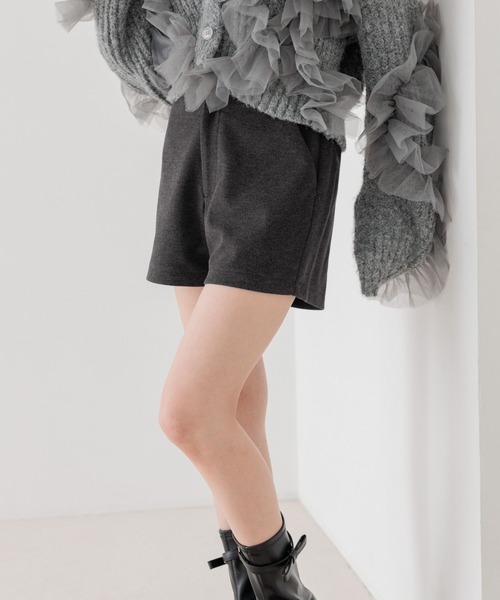 Heather(ヘザー)の「ハイウエストウールライクタイトショートパンツ 1087783(その他パンツ・レディース・ブラック系その他/グレー/ブラック・M/S)」の3枚目の写真