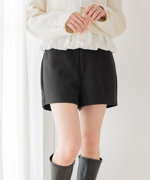 Heather(ヘザー)の「ハイウエストウールライクタイトショートパンツ 1087783(その他パンツ・レディース・ブラック系その他/グレー/ブラック・M/S)」の1枚目の写真