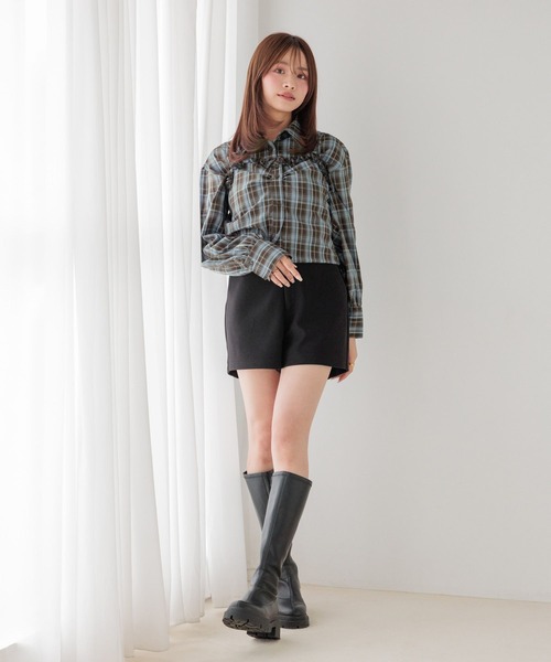 Heather(ヘザー)の「ハイウエストウールライクタイトショートパンツ 1087783(その他パンツ・レディース・ブラック系その他/グレー/ブラック・M/S)」の6枚目の写真