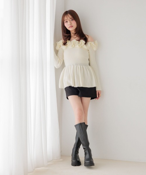 Heather(ヘザー)の「ハイウエストウールライクタイトショートパンツ 1087783(その他パンツ・レディース・ブラック系その他/グレー/ブラック・M/S)」の8枚目の写真