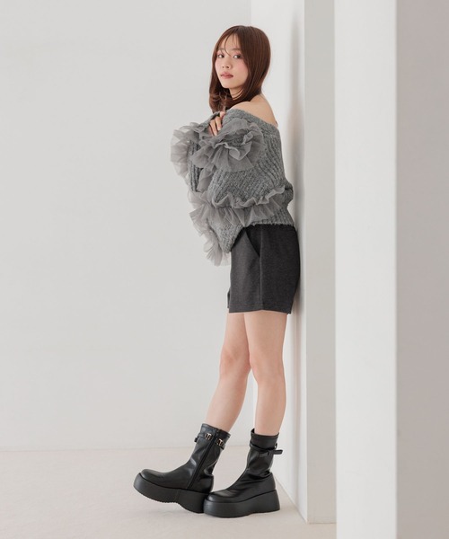 Heather(ヘザー)の「ハイウエストウールライクタイトショートパンツ 1087783(その他パンツ・レディース・ブラック系その他/グレー/ブラック・M/S)」の19枚目の写真