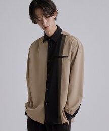 ブロッキングシャツ