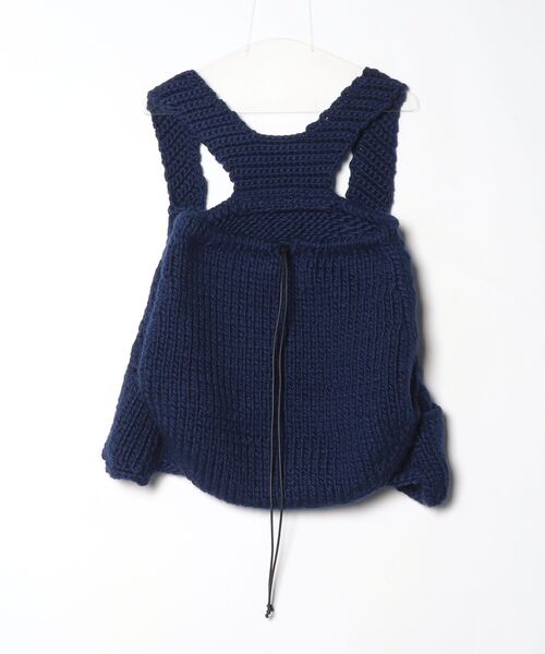 my beautiful landlet(マイビューティフルランドレット)の「【my beautiful landlet】JAPAN HAND KNITTED BAG VEST(ベスト・メンズ・ブラック/ブルー/オリーブ・FREE)」の4枚目の写真