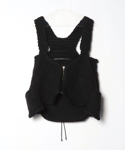 my beautiful landlet(マイビューティフルランドレット)の「【my beautiful landlet】JAPAN HAND KNITTED BAG VEST(ベスト・メンズ・ブラック/ブルー/オリーブ・FREE)」の12枚目の写真