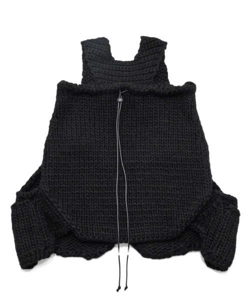 my beautiful landlet(マイビューティフルランドレット)の「【my beautiful landlet】JAPAN HAND KNITTED BAG VEST(ベスト・メンズ・ブラック/ブルー/オリーブ・FREE)」の11枚目の写真