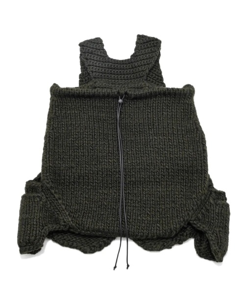 my beautiful landlet(マイビューティフルランドレット)の「【my beautiful landlet】JAPAN HAND KNITTED BAG VEST(ベスト・メンズ・ブラック/ブルー/オリーブ・FREE)」の13枚目の写真