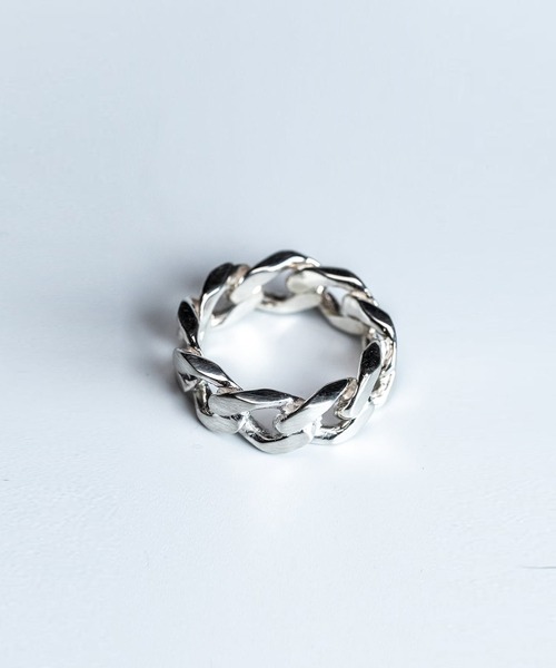WAKAN SILVER SMITH(ワカンシルバースミス)の「【WAKAN SILVER SMITH】R-050 Gourmette(グルメット) Chain ring L(リング・メンズ・シルバー・17/19/21)」の1枚目の写真