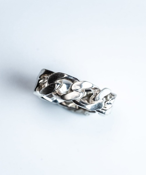 WAKAN SILVER SMITH(ワカンシルバースミス)の「【WAKAN SILVER SMITH】R-050 Gourmette(グルメット) Chain ring L(リング・メンズ・シルバー・17/19/21)」の2枚目の写真