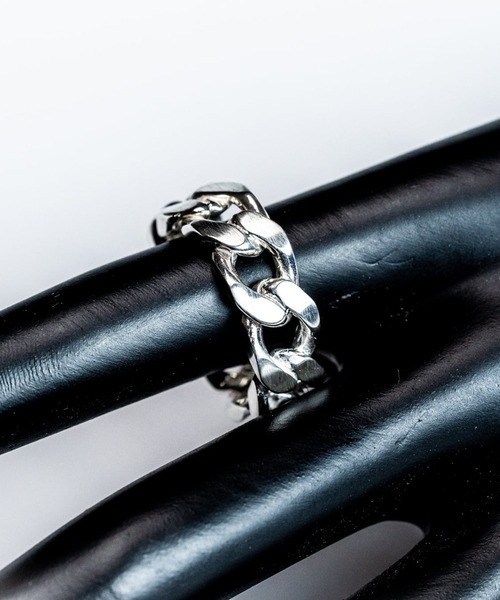 WAKAN SILVER SMITH(ワカンシルバースミス)の「【WAKAN SILVER SMITH】R-050 Gourmette(グルメット) Chain ring L(リング・メンズ・シルバー・17/19/21)」の3枚目の写真