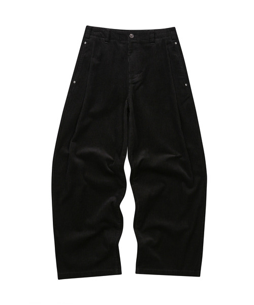 DESIRED(デシレッド)の「深めのタックワイドコーデュロイパンツ-FFSK2211D03(その他パンツ・レディース・ブラック・MEDIUM/LARGE/X-LARGE)」の1枚目の写真