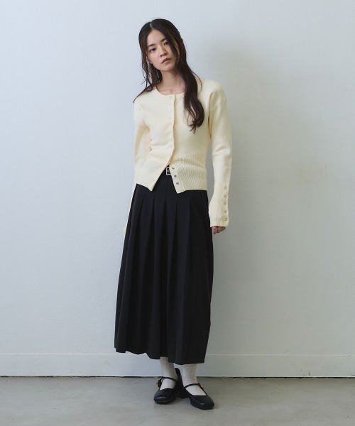 Clum（クルム）の「rib button knit cardigan / リブ切り替えボタンニットカーディガン（ニット/セーター・レディース・アイボリー/カーキ・SMALL/MEDIUM）」の20枚目の写真