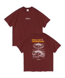 スタジアム ブループリント 半袖Tシャツ(ワイン)