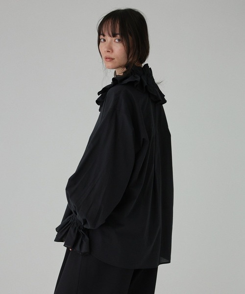 BABYLONE（バビロン）の「フリルカラーシャツ［手洗い可］（シャツ/ブラウス・レディース・ホワイト/ブラック・フリー）」の18枚目の写真