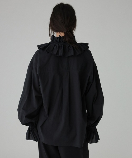 BABYLONE（バビロン）の「フリルカラーシャツ［手洗い可］（シャツ/ブラウス・レディース・ホワイト/ブラック・フリー）」の19枚目の写真