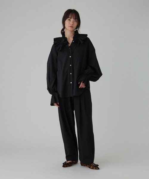 BABYLONE（バビロン）の「フリルカラーシャツ［手洗い可］（シャツ/ブラウス・レディース・ホワイト/ブラック・フリー）」の20枚目の写真