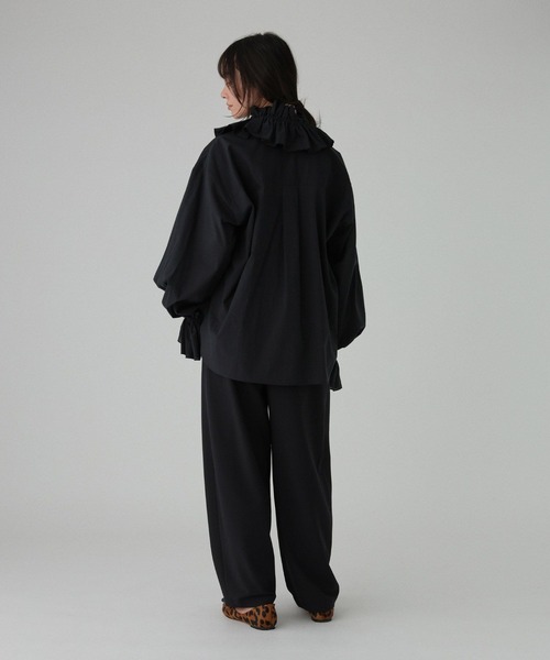 BABYLONE（バビロン）の「フリルカラーシャツ［手洗い可］（シャツ/ブラウス・レディース・ホワイト/ブラック・フリー）」の21枚目の写真