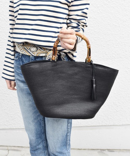 SHIPS(シップス)の「バンブーハンドルバッグ◇(かごバッグ・レディース・ブラック/ナチュラル/ブラック系その他/ブラック系その他2/ベージュ系その他/ホワイト系その他・ONE SIZE)」の15枚目の写真