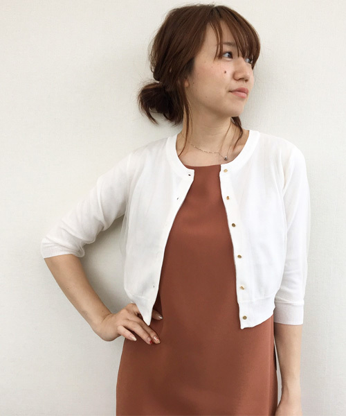 Tite In The Store ティテ インザ ストア の 結婚式 二次会 ﾜﾝﾋﾟｰｽ ﾎﾞﾚﾛ ニットシフォンドッキングカーディガン カーディガン ボレロ Wear