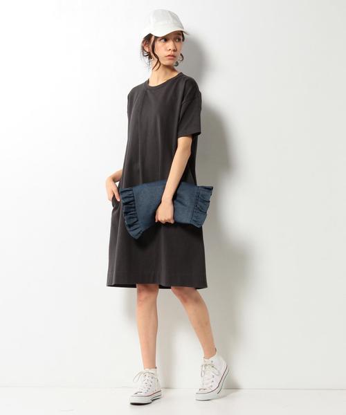 coen(コーエン)の「ラッフルフリルトート(トートバッグ・レディース・ブラック/ナチュラル/ネイビー・FREE)」の16枚目の写真