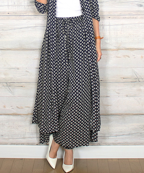 reca（レカ）の「やわらかワイドパンツ（その他パンツ・レディース・ブラック/ネイビー/オフホワイト・M）」の9枚目の写真