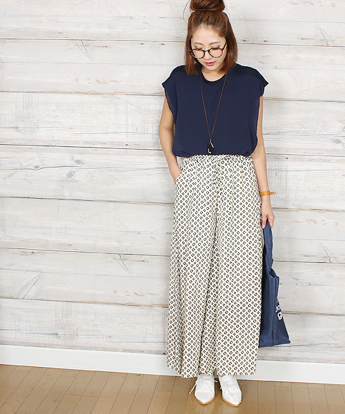 reca（レカ）の「やわらかワイドパンツ（その他パンツ・レディース・ブラック/ネイビー/オフホワイト・M）」の20枚目の写真