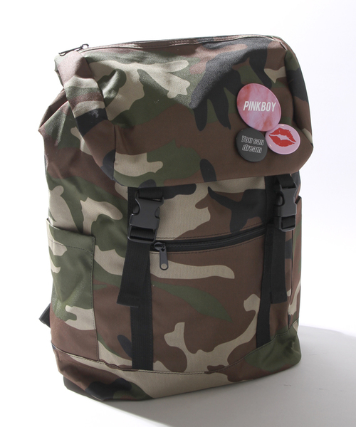 WEGO（ウィゴー）の「WEGO/缶バッヂ付きリュック（バックパック/リュック・レディース・ピンク/パープル/その他1/その他2/ブラック/ホワイト・FREE）」の18枚目の写真