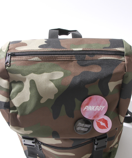 WEGO（ウィゴー）の「WEGO/缶バッヂ付きリュック（バックパック/リュック・レディース・ピンク/パープル/その他1/その他2/ブラック/ホワイト・FREE）」の8枚目の写真