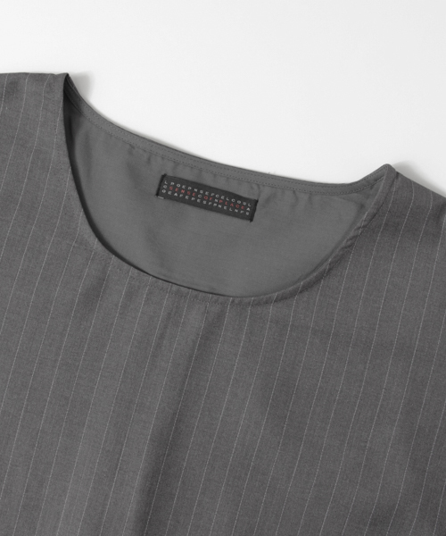 SENSE OF PLACE by URBAN RESEARCH(センスオブプレイスバイアーバンリサーチ)の「ストライプボリュームプルオーバーシャツ(シャツ/ブラウス・メンズ・グレー/ブラック・LARGE/MEDIUM)」の12枚目の写真