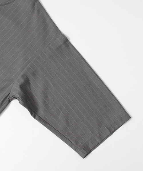 SENSE OF PLACE by URBAN RESEARCH(センスオブプレイスバイアーバンリサーチ)の「ストライプボリュームプルオーバーシャツ(シャツ/ブラウス・メンズ・グレー/ブラック・LARGE/MEDIUM)」の13枚目の写真