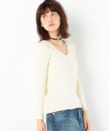 Another Edition | 断ち切りVネックロングスリーブプルオーバー/AEBFC ﾀﾁｷﾘ V/N LSL PO(Tシャツ/カットソー)