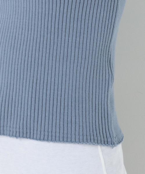 Another Edition(アナザーエディション)の「断ち切りVネックロングスリーブプルオーバー/AEBFC タチキリ V/N LSL PO◆(Tシャツ/カットソー・レディース・ホワイト/ブラウン/ライトブルー・FREE)」の10枚目の写真