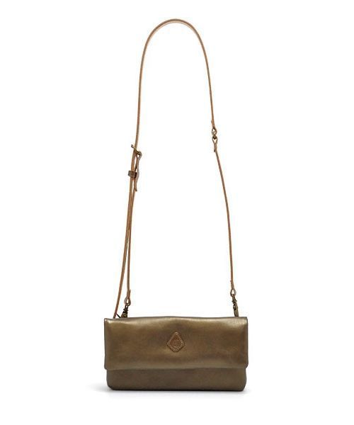CLEDRAN(クレドラン)の「CL2456 ECRA 2WAY POCHETTE レザー 2WAY お財布ポシェット(ボディバッグ/ウエストポーチ)」|ゴールド