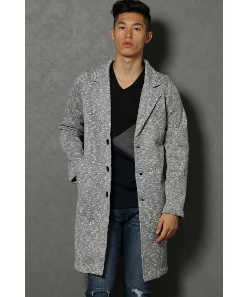 VENCEEXCHANGE（ヴァンスエクスチェンジ）の「STスラブニットソーチェスターコート               （チェスターコート・メンズ・ネイビー/グレー/ブラック・MEDIUM/LARGE）」の14枚目の写真