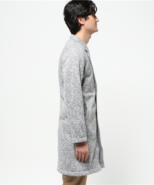 VENCEEXCHANGE（ヴァンスエクスチェンジ）の「STスラブニットソーチェスターコート               （チェスターコート・メンズ・ネイビー/グレー/ブラック・MEDIUM/LARGE）」の4枚目の写真