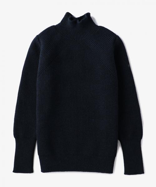 BATONER（バトナー）の「＜BATONER（バトナー）＞ AZE BIAS TTL（ニット/セーター・メンズ・ダークブラウン/ネイビー・1/2/3）」の2枚目の写真