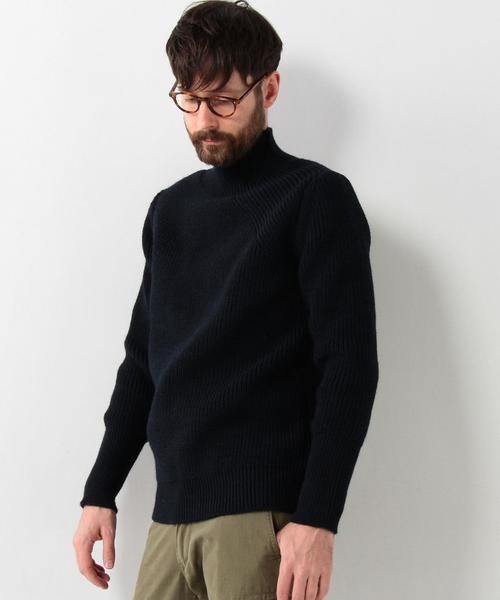 BATONER（バトナー）の「＜BATONER（バトナー）＞ AZE BIAS TTL（ニット/セーター・メンズ・ダークブラウン/ネイビー・1/2/3）」の6枚目の写真