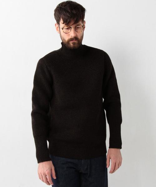 BATONER（バトナー）の「＜BATONER（バトナー）＞ AZE BIAS TTL（ニット/セーター・メンズ・ダークブラウン/ネイビー・1/2/3）」の3枚目の写真