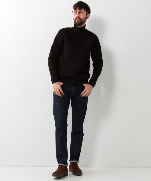 BATONER（バトナー）の「＜BATONER（バトナー）＞ AZE BIAS TTL（ニット/セーター・メンズ・ダークブラウン/ネイビー・1/2/3）」の4枚目の写真