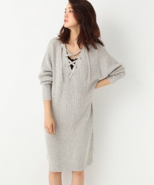 A part by（アパートバイ）の「7Gアゼレースアップワンピース 739525（ワンピース・レディース・ブラック/レッド/ライトグレー・FREE）」の5枚目の写真