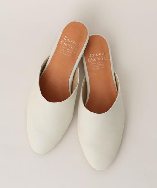 Boisson Chocolat（ボワソンショコラ）の「BFCﾗｳﾝﾄﾞML FLT（サンダル・レディース・ホワイト/ブラック/ブラウン・M/S/L）」の6枚目の写真